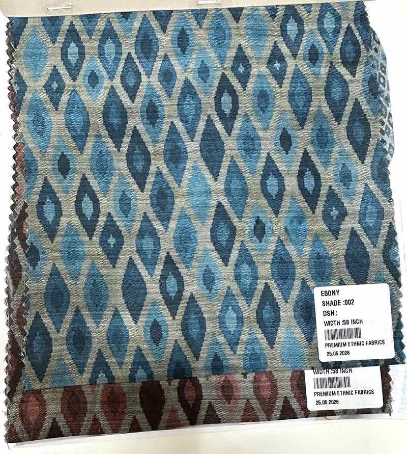 Digital Ebony PC Blend fabric — R. Kunal Textiles Kalbadevi Mumbai