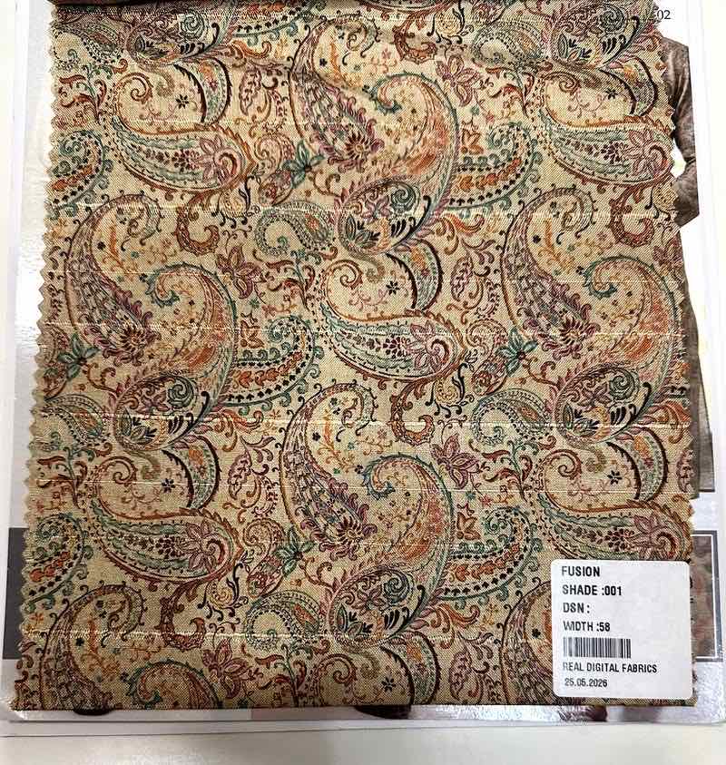 Digital Fusion PC Blend fabric — R. Kunal Textiles Kalbadevi Mumbai