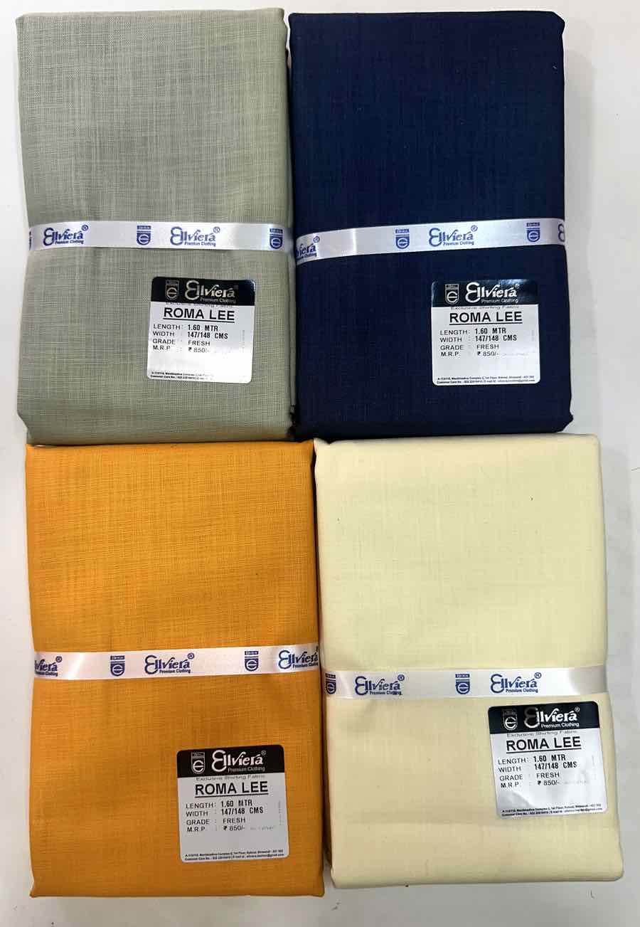 Ellviera Roma Lee — Cotton Linen Shirting — R. Kunal Textiles Kalbadevi Mumbai