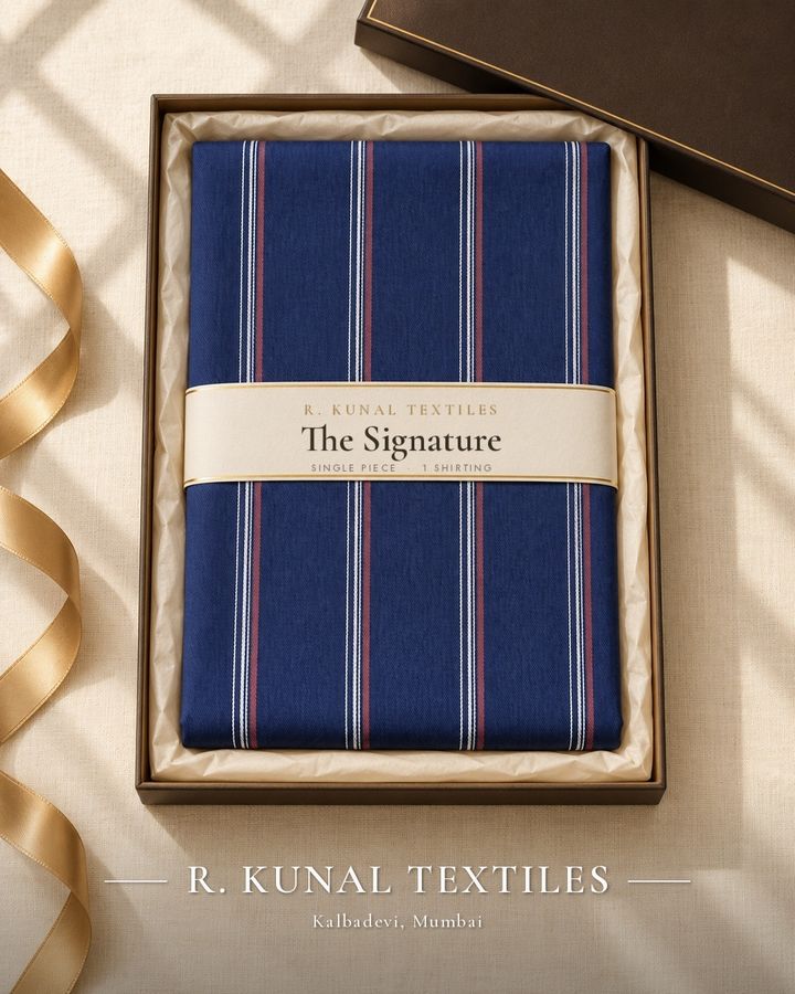 The Signature — Single Shirting fabric set — R. Kunal Textiles Kalbadevi Mumbai